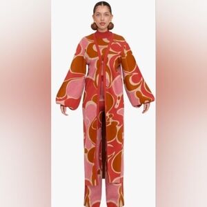 Andrea Iyamah Ally Caro Print Maxi Sweater In S/m